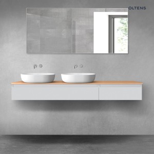 Oltens Vernal zestaw mebli łazienkowych 180 cm z blatem szary mat/dąb 68601700