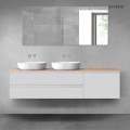 Oltens Vernal zestaw mebli łazienkowych 180 cm z blatem szary mat/dąb 68603700