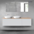 Oltens Vernal zestaw mebli łazienkowych 180 cm z blatem szary mat/dąb 68605700