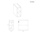Oltens Vernal szafka 20 cm wisząca czarny mat 60021300