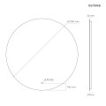 Oltens Nordlis lustro 100 cm okrągłe z oświetleniem LED i systemem Klarglas  64110000