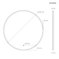 Oltens Nordlis lustro 100 cm okrągłe z oświetleniem LED i systemem Klarglas  64102000