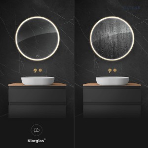 Oltens Nordlis lustro 80 cm okrągłe z oświetleniem LED i systemem Klarglas  64109800