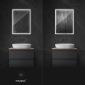Oltens Nordlis lustro 60x80 cm prostokątne z oświetleniem LED i systemem Klarglas 64115300