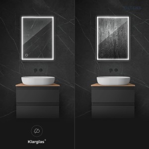 Oltens Nordlis lustro 60x80 cm prostokątne z oświetleniem LED i systemem Klarglas 64115300