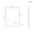 Oltens Nordlis lustro 60x80 cm prostokątne z oświetleniem LED i systemem Klarglas 64115300