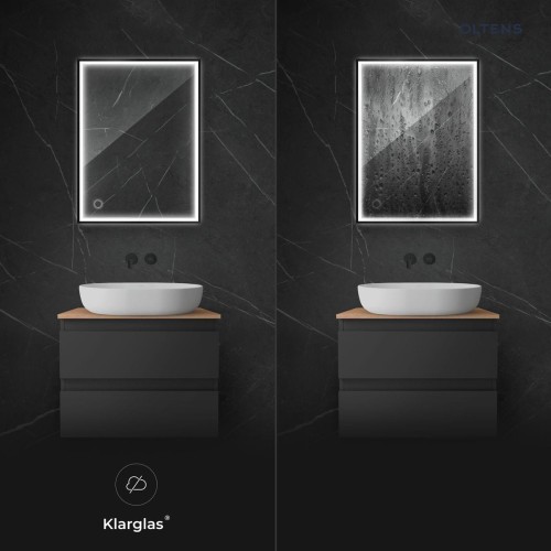 Oltens Nordlis lustro 60x100 cm prostokątne z oświetleniem LED i systemem Klarglas 64111300