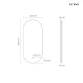 Oltens Nordlis lustro 40x90 cm owalne z oświtleniem LED i systemem Klarglas 64113000