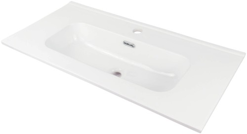 Umywalka ceramiczna wpuszczana w blat - 80 cm