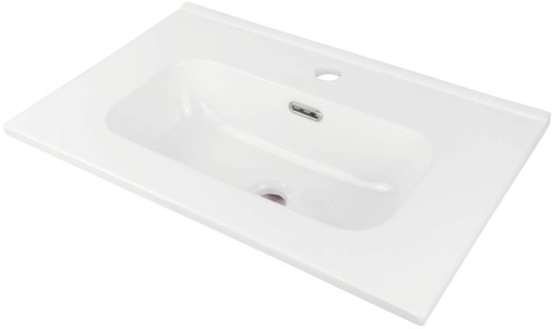 Umywalka ceramiczna wpuszczana w blat - 60 cm