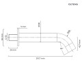 Oltens Molle wylewka do baterii wannowej grafit 39100400