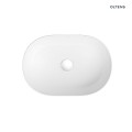 Oltens Lom Thin umywalka 45x30 cm owalna nablatowa biała 40327000