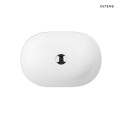 Oltens Lom Thin umywalka 45x30 cm owalna nablatowa z powłoką SmartClean biała 40827000