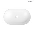 Oltens Lom Thin umywalka 52x30 cm owalna nablatowa biała 40328000