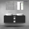 Oltens Vernal zestaw mebli łazienkowych 140 cm z blatem czarny mat 68625300