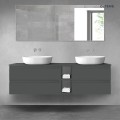 Oltens Vernal zestaw mebli łazienkowych 160 cm z blatem grafit mat 68633400