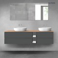 Oltens Vernal zestaw mebli łazienkowych 180 cm z blatem grafitowy mat/dąb 68638400