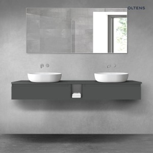Oltens Vernal zestaw mebli łazienkowych 180 cm z blatem grafitowy mat 68649400