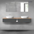Oltens Vernal zestaw mebli łazienkowych 180 cm z blatem grafitowy mat/dąb 68650400