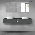 Oltens Vernal zestaw mebli łazienkowych 180 cm z blatem grafit mat/czarny mat 68652400