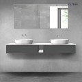 Oltens Vernal zestaw mebli łazienkowych 180 cm z blatem grafit mat/dąb 68651400