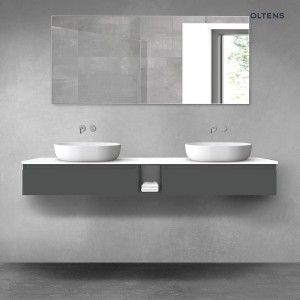 Oltens Vernal zestaw mebli łazienkowych 180 cm z blatem grafit mat/dąb 68651400
