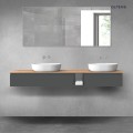 Oltens Vernal zestaw mebli łazienkowych 180 cm z blatem grafit mat/dąb 68658400