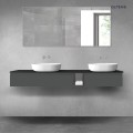 Oltens Vernal zestaw mebli łazienkowych 180 cm z blatem grafit mat/czarny mat 68660400