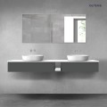 Oltens Vernal zestaw mebli łazienkowych 200 cm z blatem grafit mat/dąb 68663400