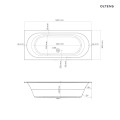 Oltens Lykke wanna 180x80 cm prostokątna akrylowa biała 10014000