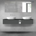 Oltens Vernal zestaw mebli łazienkowych 160 cm z blatem grafit mat/czarny mat 68656400