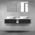 Oltens Vernal zestaw mebli łazienkowych 140 cm z blatem grafit mat/biały połysk 68647300