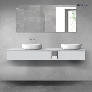 Oltens Vernal zestaw mebli łazienkowych 180 cm z blatem szary mat 68657700