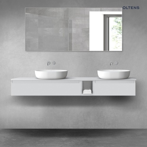 Oltens Vernal zestaw mebli łazienkowych 180 cm z blatem szary mat 68657700