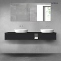 Oltens Vernal zestaw mebli łazienkowych 180 cm z blatem czarny mat 68657300
