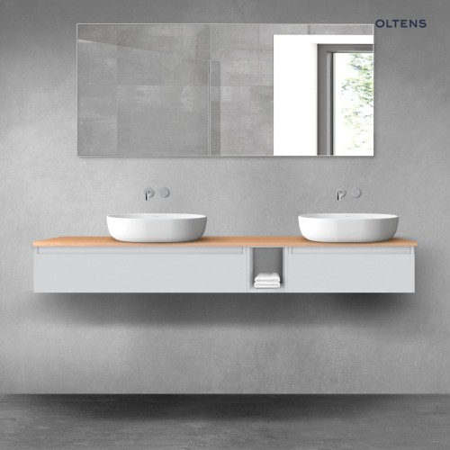 Oltens Vernal zestaw mebli łazienkowych 180 cm z blatem szary mat 68658700