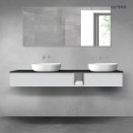Oltens Vernal zestaw mebli łazienkowych 180 cm z blatem szary mat/czarny mat 68660700