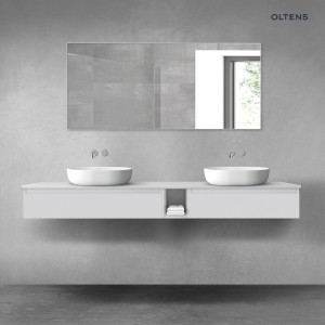 Oltens Vernal zestaw mebli łazienkowych 200 cm z blatem szary mat 68661700