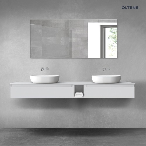 Oltens Vernal zestaw mebli łazienkowych 200 cm z blatem szary mat 68661700