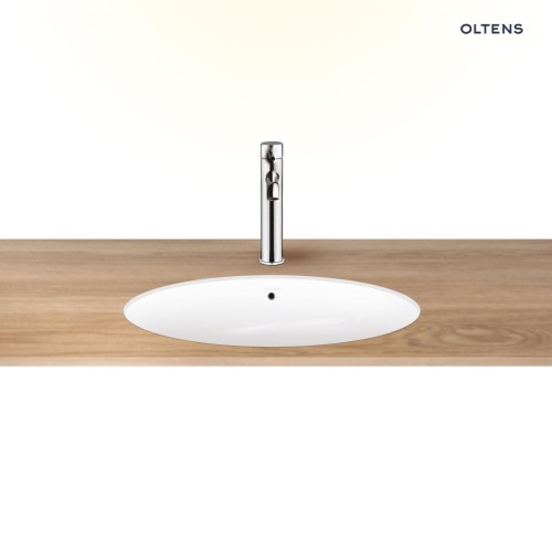 Oltens Gapa umywalka 61x41 cm podblatowa z powłoką Smart Clean owalna biała 40605000