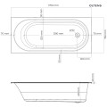 Oltens Lykke wanna 170x75 cm prostokątna akrylowa biała 10012000