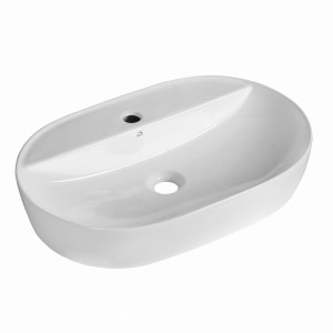 Lomami - umywalka nablatowa ceramiczna z miejscem na baterię