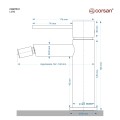 Bateria bidetowa Corsan CMB7531BGL Lugo Złoto Szczotkowane