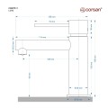 Bateria umywalkowa Corsan CMB7511GM Lugo GunMetal