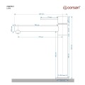 Bateria stojąca Corsan CMB7521GM Lugo z ruchomą wylewką GunMetal