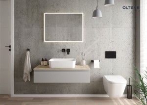 Oltens Hadsel bateria umywalkowa podtynkowa kompletna grafit 32106400
