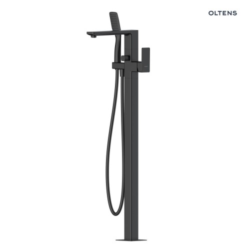 Oltens Hadsel bateria wanno-prysznicowa wolnostojąca czarny mat 34303300