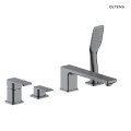 Oltens Hadsel bateria wannowo-prysznicowa nawannowa 4-otworowa grafit 34203400
