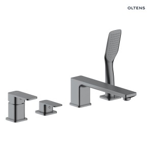 Oltens Hadsel bateria wannowo-prysznicowa nawannowa 4-otworowa grafit 34203400