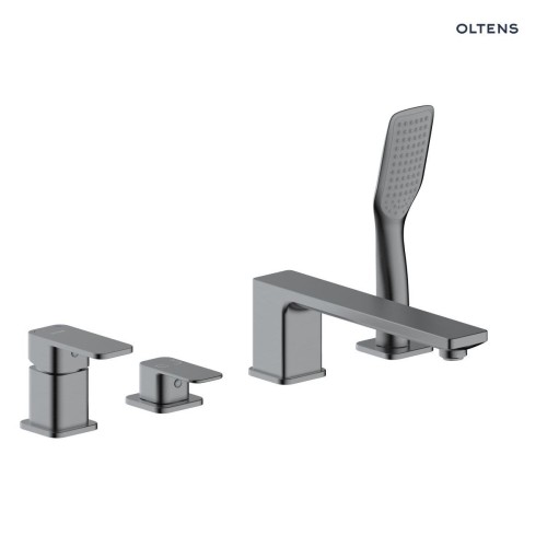 Oltens Hadsel bateria wannowo-prysznicowa nawannowa 4-otworowa grafit 34203400